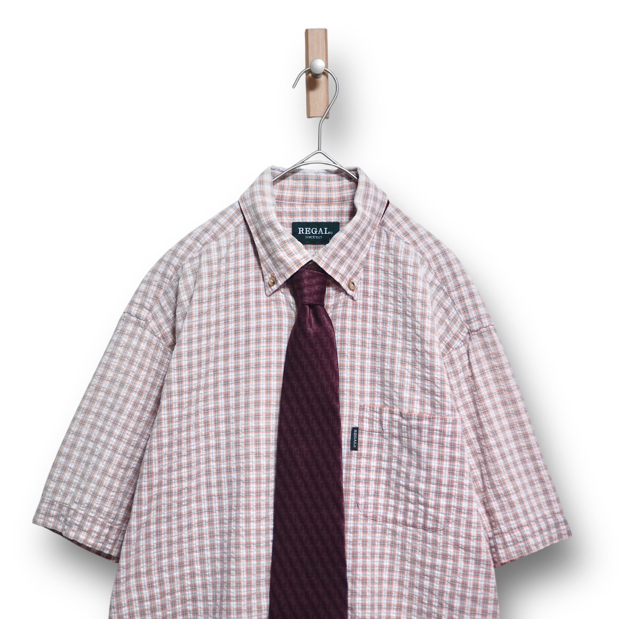 【VINTAGE】半袖デザインシャツ+ネクタイ