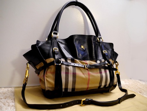 レア26万★BURBERRY PRORSUM バーバリープローサム ハンド・ショルダー2way キャンバスxレザー トート バッグ★ プローサムの圧倒的存在感