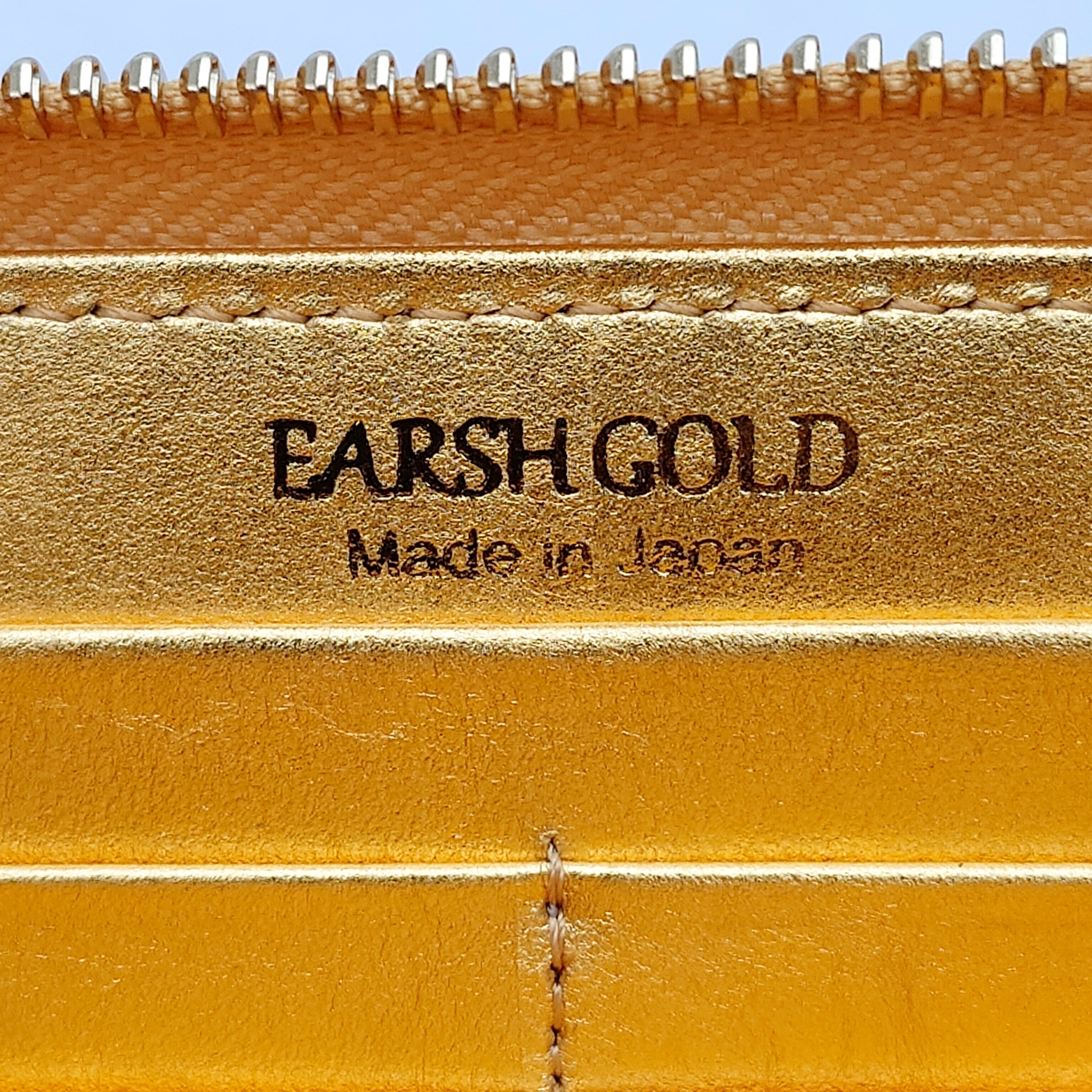 ラウンド長財布（A）金箔クロコダイル柄 ／ ゴールド財布 | EARSH GOLD