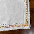 テーブルマット 色刺繍 　花のレリーフ　テーブルセンター　19clm74-1