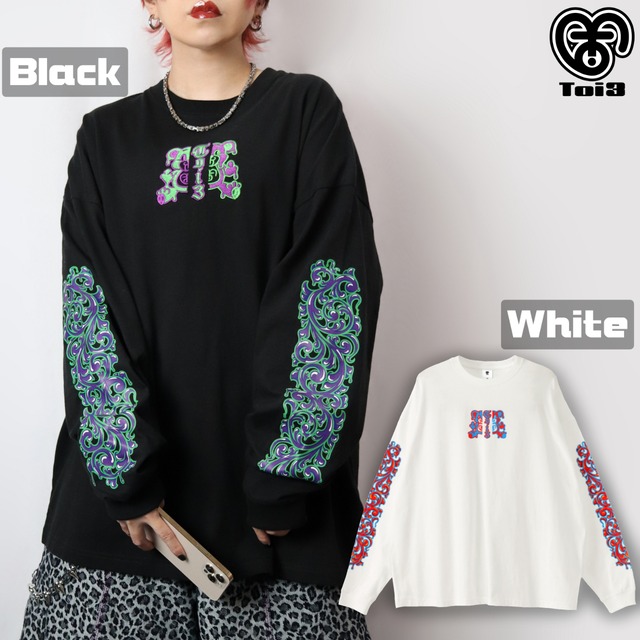 DoroDoro Long sleeve T-shirt（ドロドロ ロング スリーブ ティーシャツ)【White】
