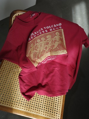 <vintage>90’s runs burgandy Tshirt