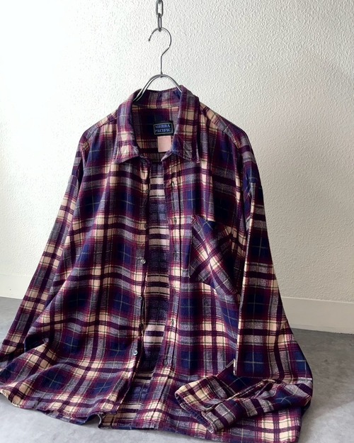 80s~ SIERRA PACIFIC "Big Size" Print Flannel Shirt