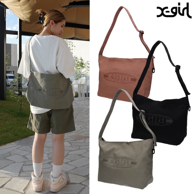 【X-girl】CANVAS MESSENGER BAG 【エックスガール】