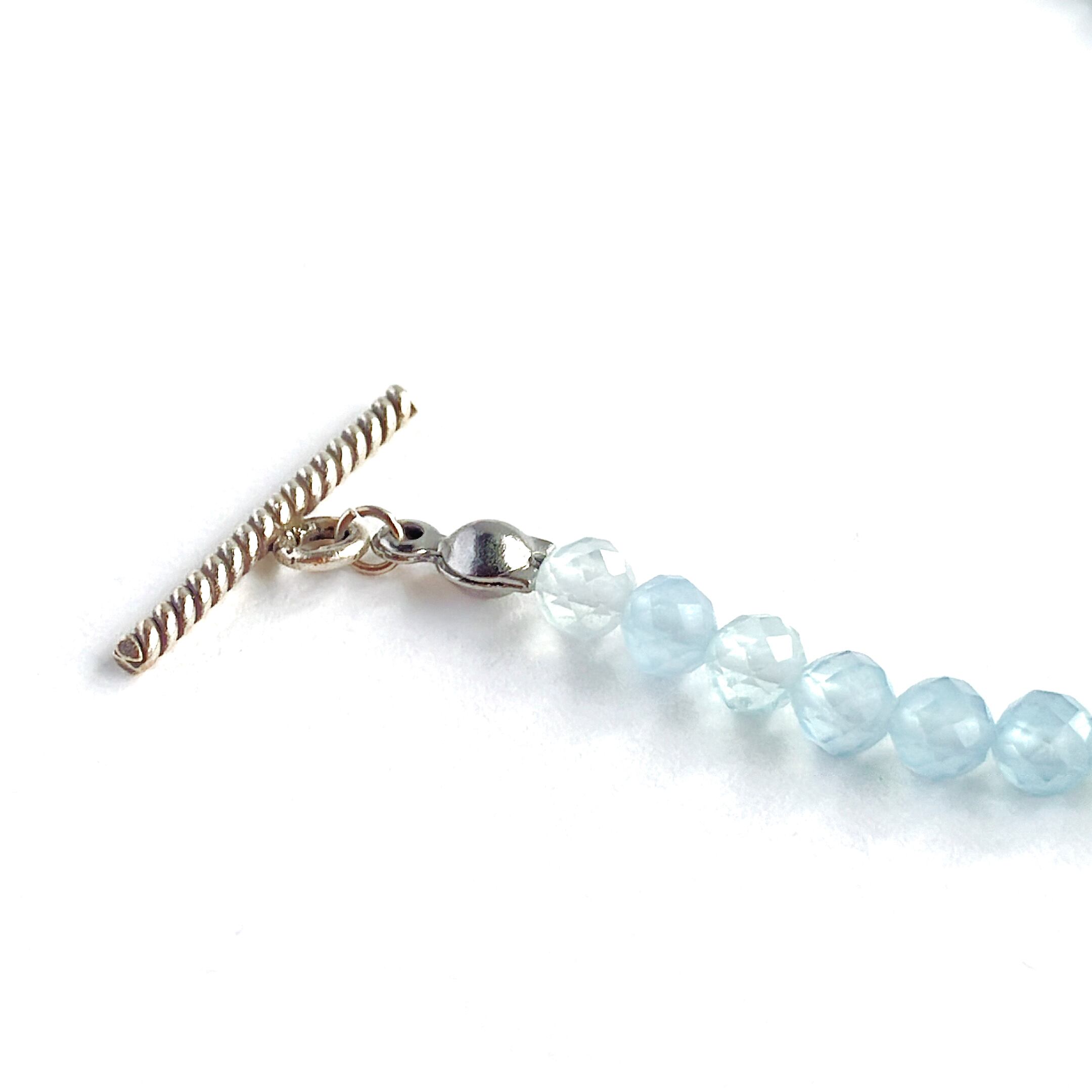 アクアマリンカレンシルバーブレスレット Aquamarine Karen Silver