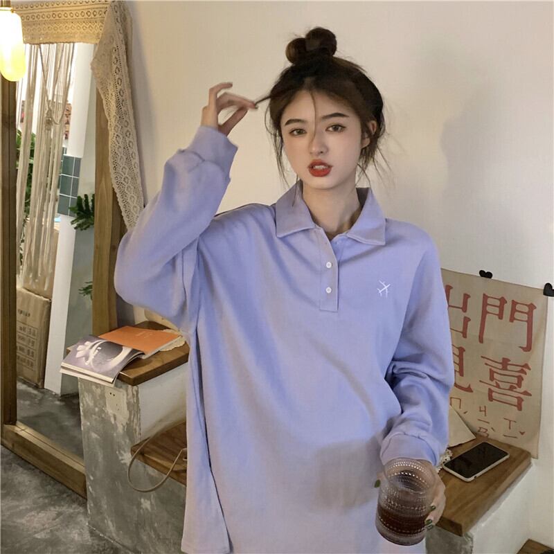 長袖スリーブセーター ジャケット オータムルーズカラートップス ロング レッド 刺繍 大人ガーリー スウィート キュート カジュアル 秋物 モンロー18150336748