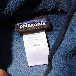極美品 L 総柄 ブルー 15年 LW Synchilla Snap-T Patagonia シンチラ スナップT パタゴニア