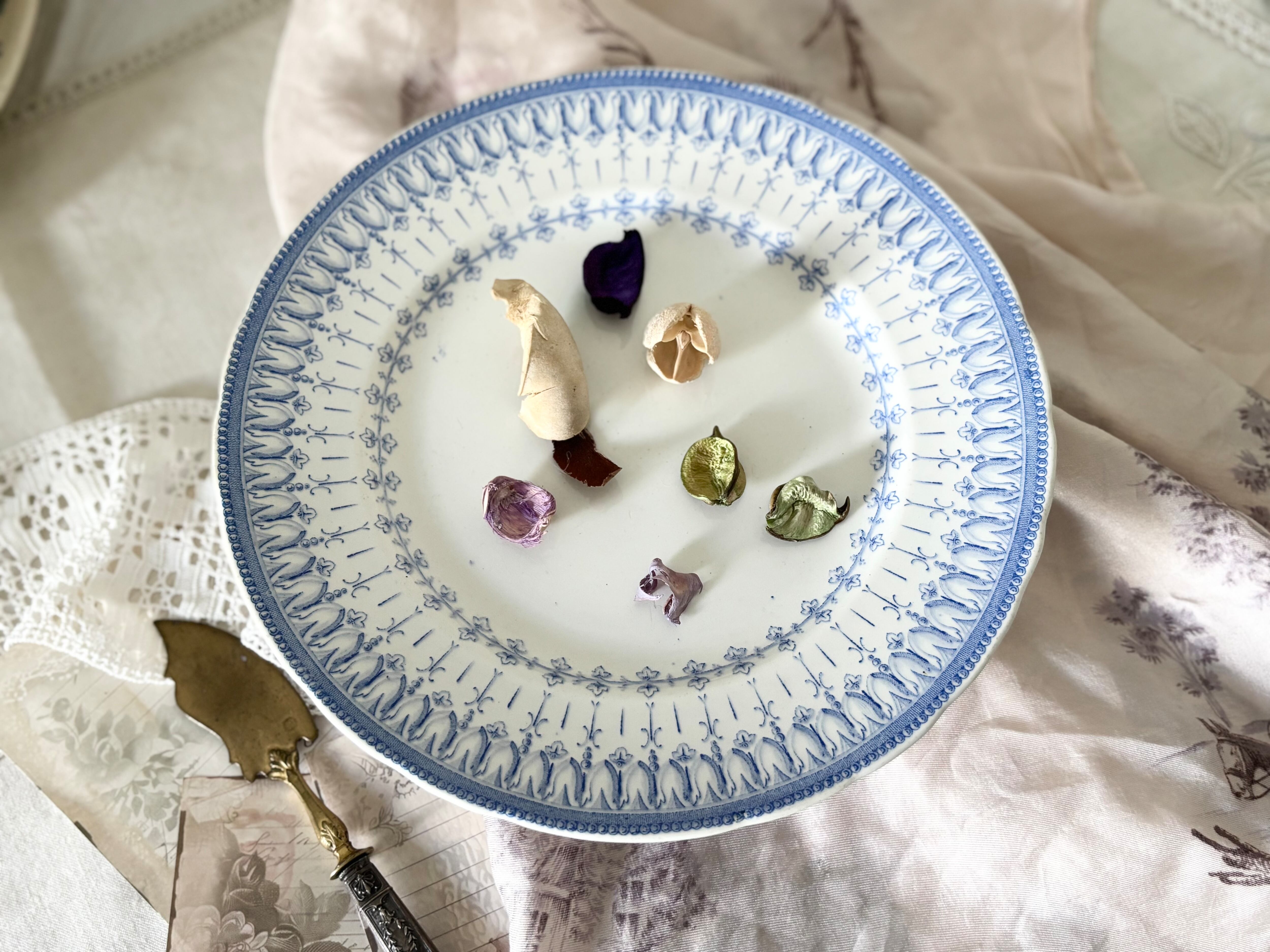 希少◆19世紀オリヴィエ・パリ窯ファイアンスフィーヌオクトゴナル皿＃サルグミンヌ 希少◇19世紀オリヴィエ・パリ窯ファイアンスフィーヌオクトゴナル皿