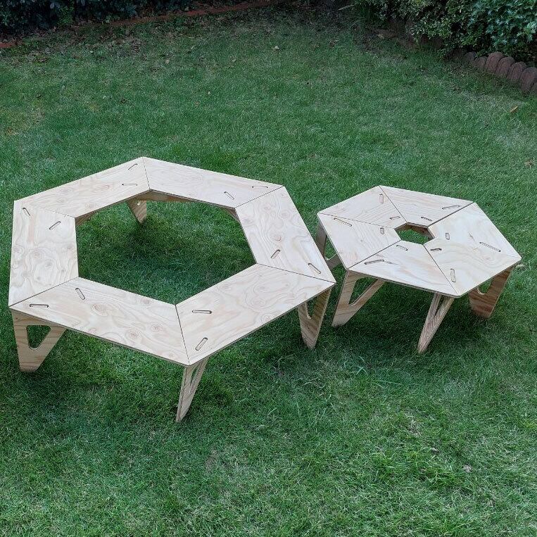 HEXA-TABLE【つどう＋かこむ】 | 井上進木工所