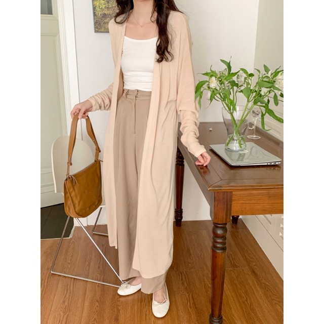 シアーロングカーディガン ◆4col　203329