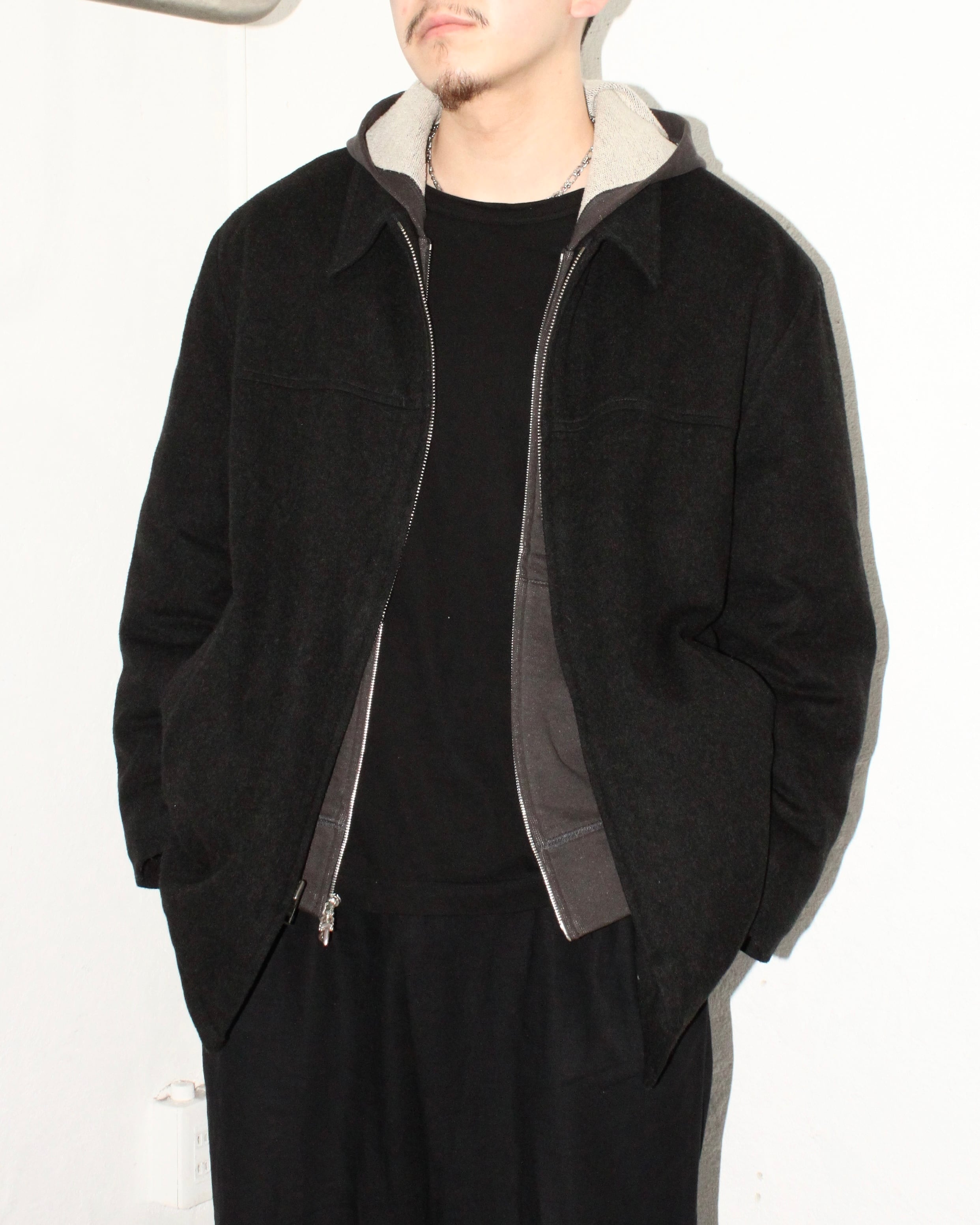 90s J.CREW Boa Lining Zip-up Wool Blouson