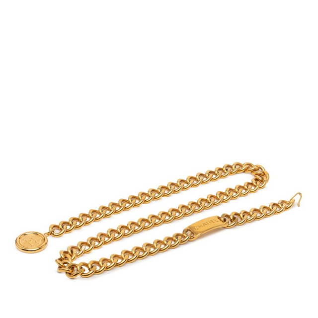 シャネル ココマーク 31 RUE CAMBON PARIS チェーンベルト ゴールド メッキ レディース CHANEL 【中古】