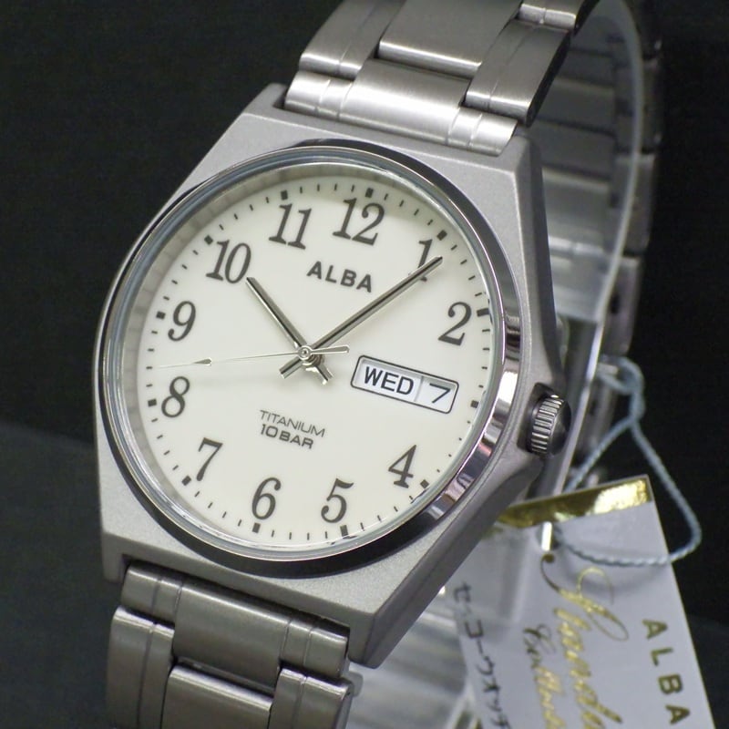 SEIKO セイコー ALBA アルバ AEFJ409 チタン 全面夜光文字盤