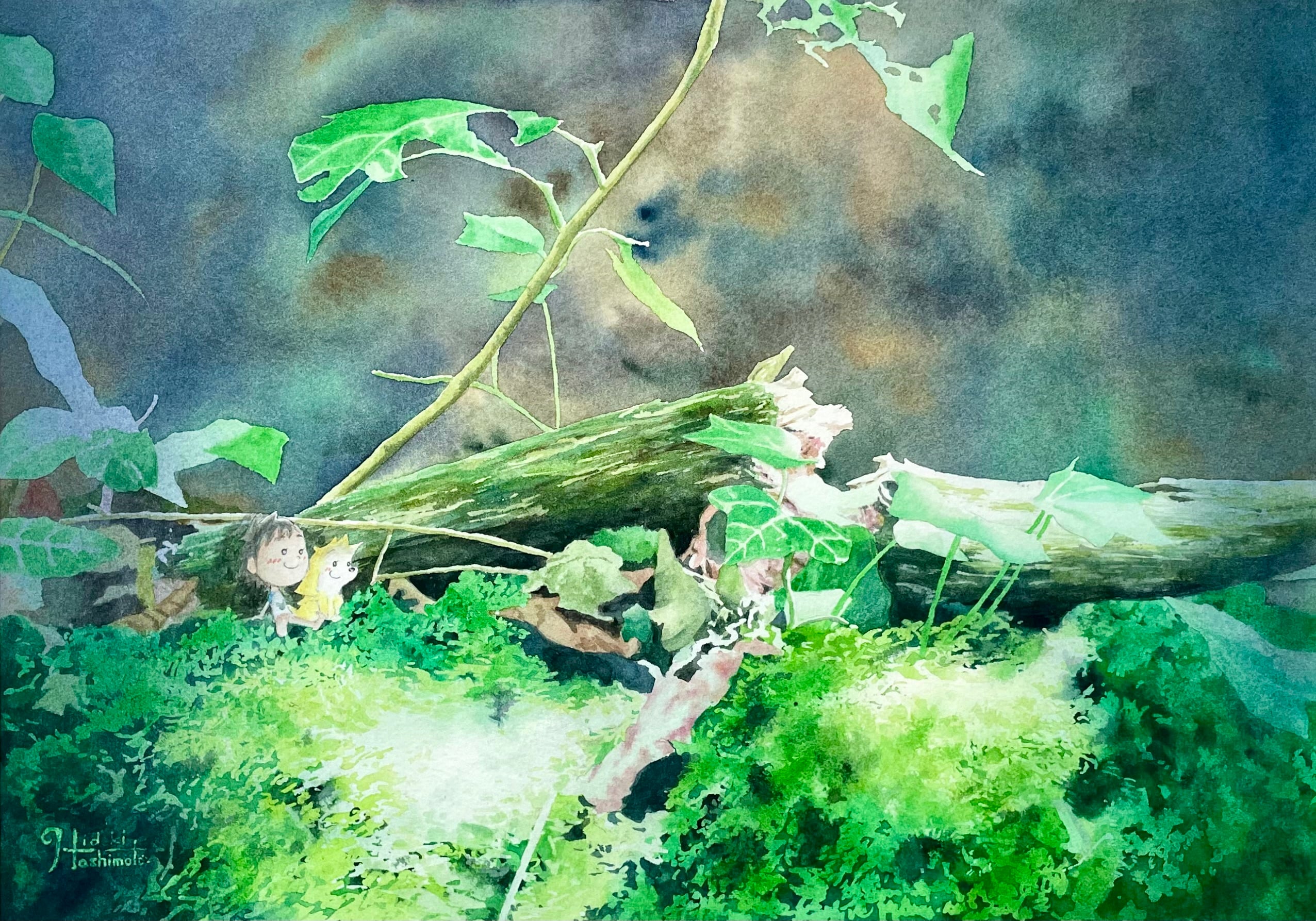 水彩画「光を和らげ塵と同ず」 F4号 原画 | Atelier Porta