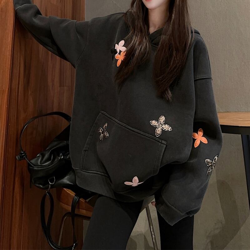 刺繍オーバーサイズフーディー 00153