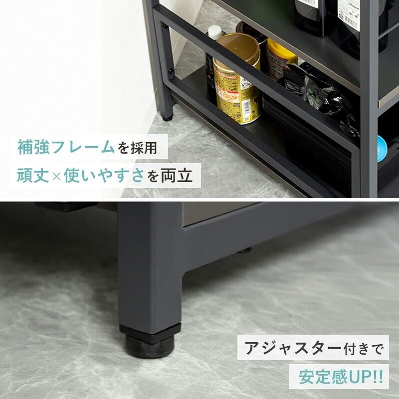 60cm水槽用 水槽台 IWS-336 作業台付き 水槽ラック 耐荷重 150kg 木製