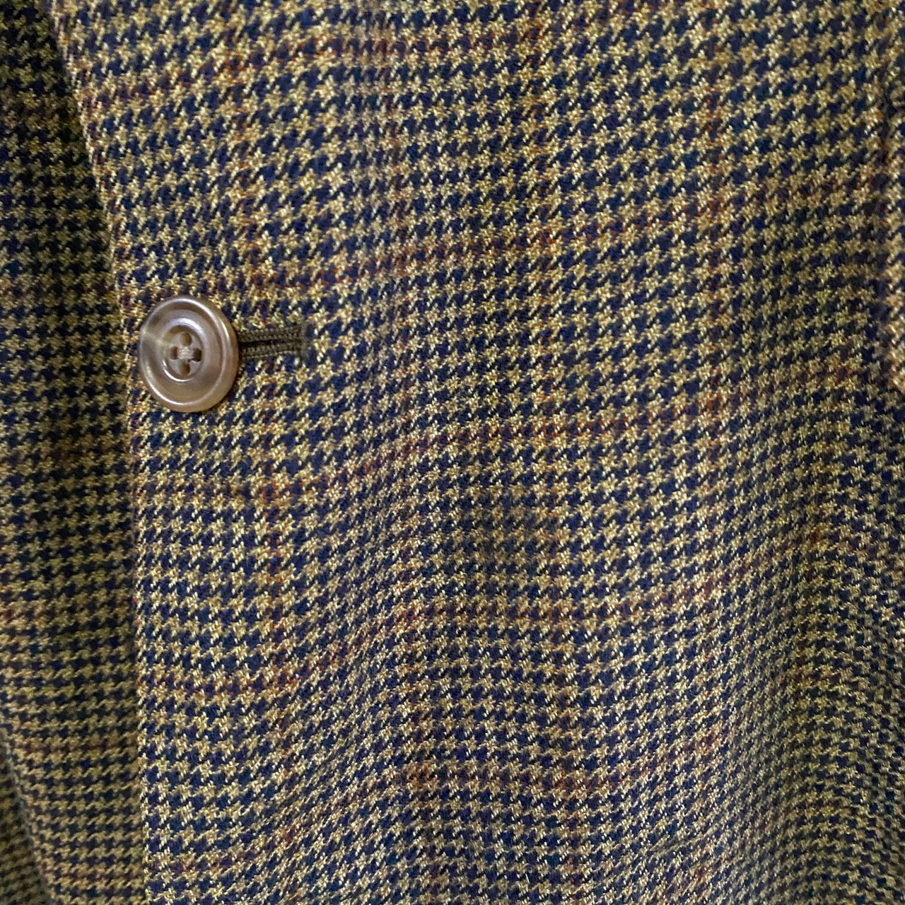 USA製 Burberry London バーバリー ウール 千鳥格子 テーラード 
