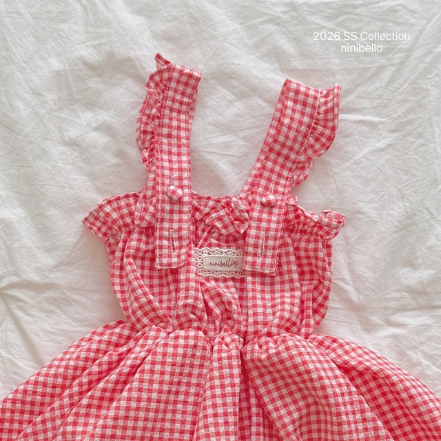【6/18〆予約】<ninibello>  Picnic overall dress