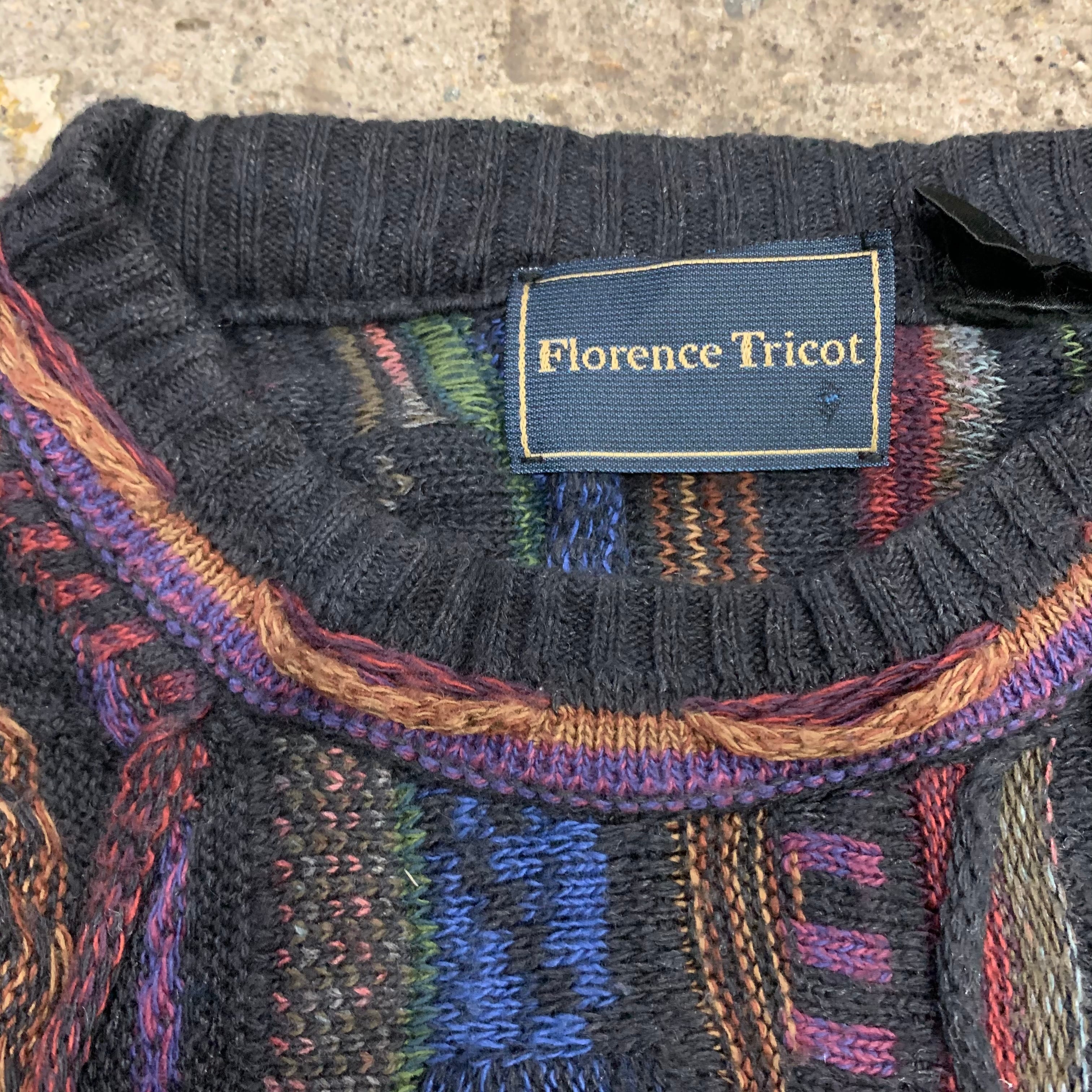 90s florence tricot 3D cotton knit | What