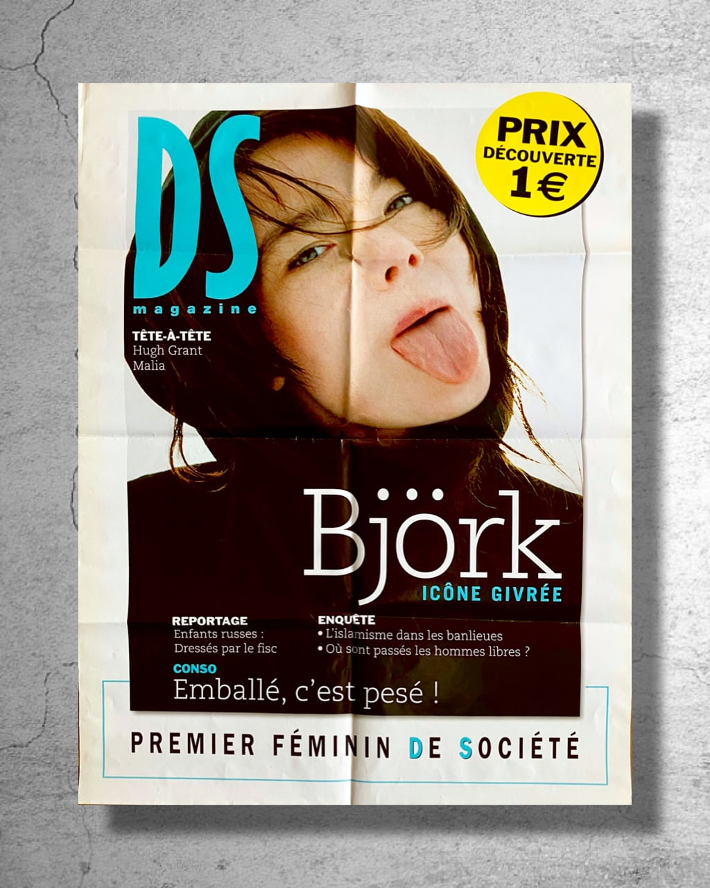 Bjork /ビョーク』2002年フランスでの雑誌『DS magazine』発売告知