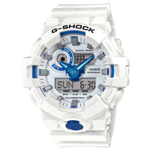 国内正規品 CASIO G-SHOCK カシオ Gショック HIDDEN GLOW SERIES アナデジ ブルー蓄光フェイス メンズ腕時計 GA-700HDS-7AJF