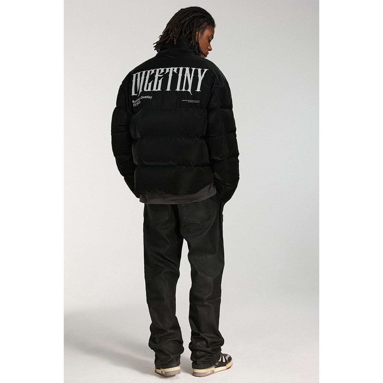 【暖かさUP】ストリート  DICETINY PUレザーダウンジャケット T1292