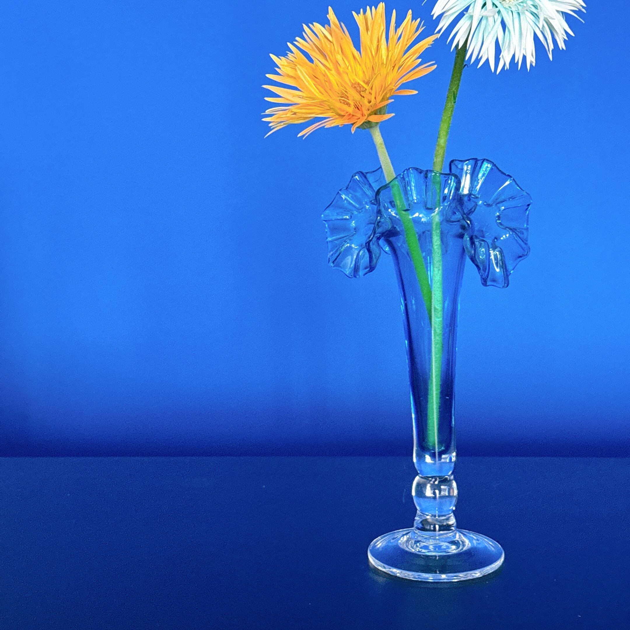 hand painted flower vase | cobaltblue87