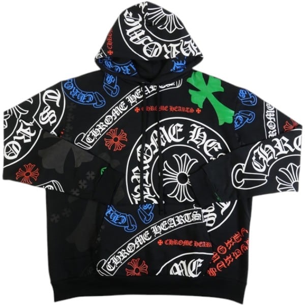 Size【XL】 CHROME HEARTS クロム・ハーツ STENCIL HOODIE パーカー 黒