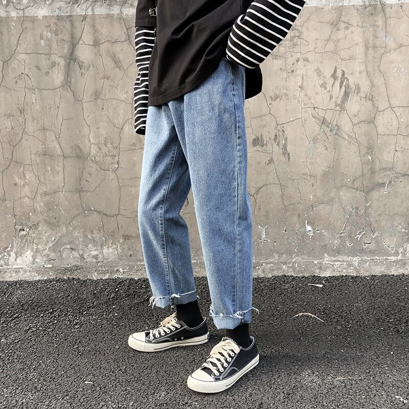 全1色 デニム パンツ ストレート カジュアル 無地 おしゃれ