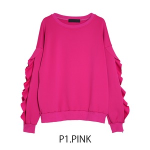 ミカーレミカーレ MICALLEMICALLE フリルスリーブプルオーバー