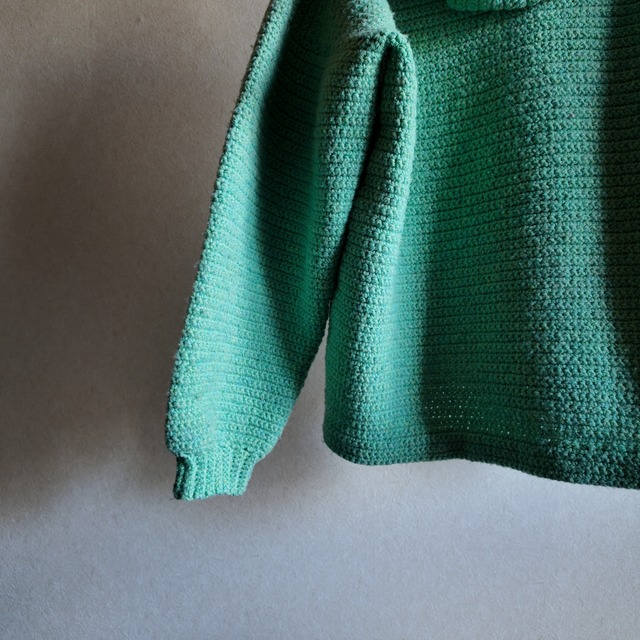 1960s Hand Made Wool Hooded Sweater