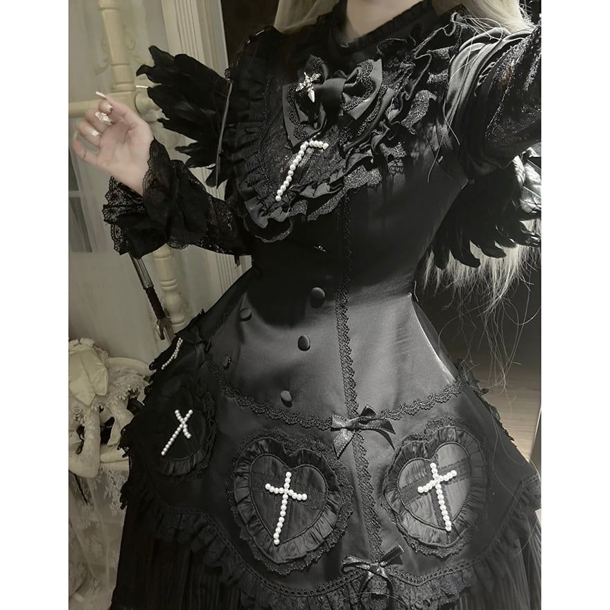 ゴスロリ ボンネット 暗黒×神秘的デザイン 闇かわいい｜WithU