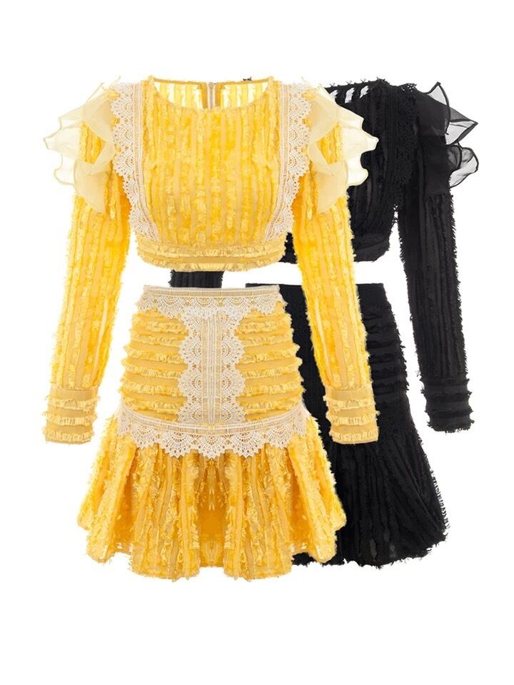 ☆【2カラー】【セットアップ】ミニスカート スーツ ツーピース