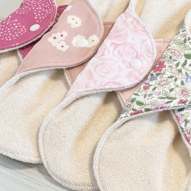 22cm パイル オーガニック 布ナプキン 防水仕様 4枚セット 普通の日用 369