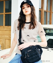 チュールレイヤードミニリボンTOPS (BEIGE) CQ-46082
