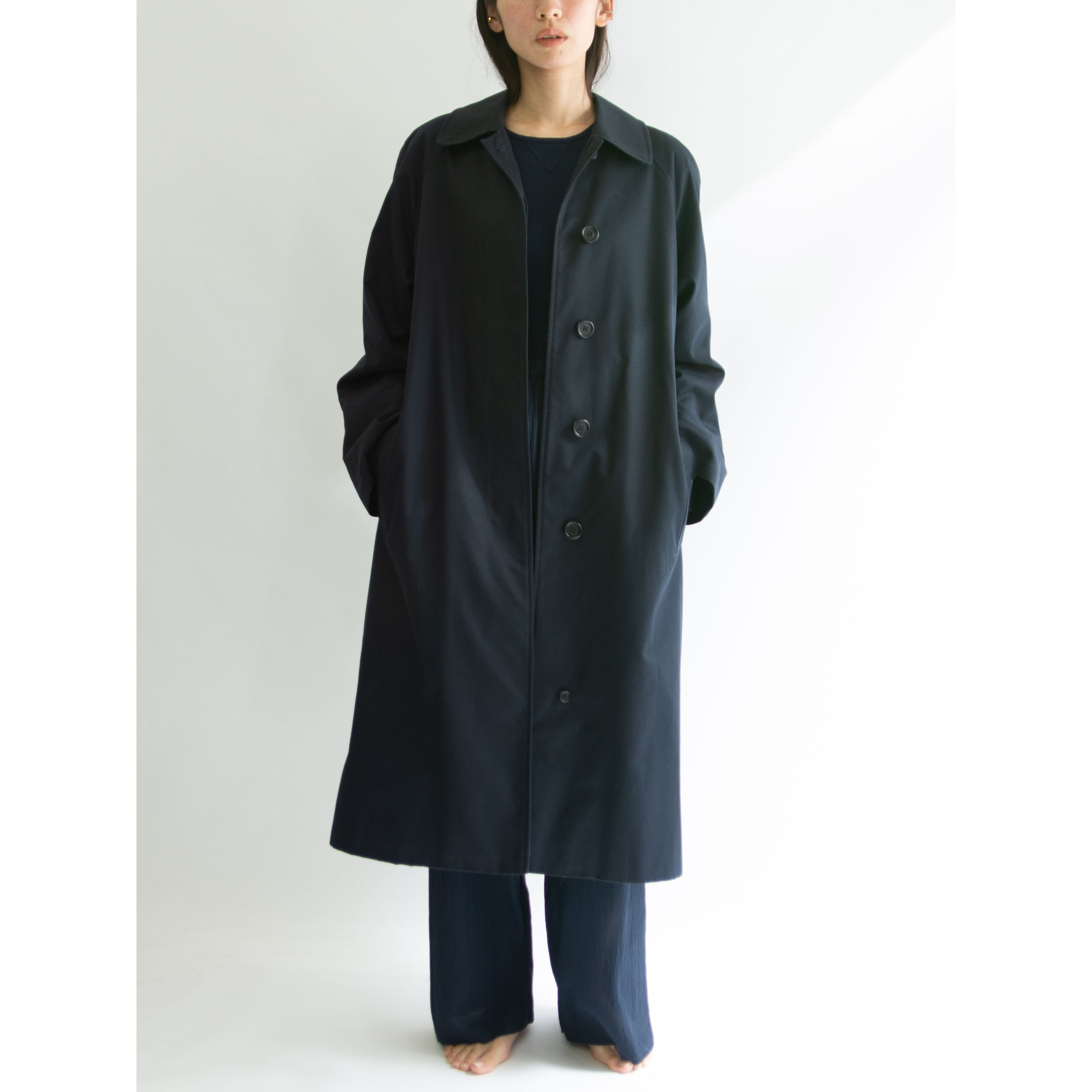 【Burberrys】Made in England 90's balmacaan coat soutien collar（バーバリーズ 英国製 バルマカーンコート ステンカラー）