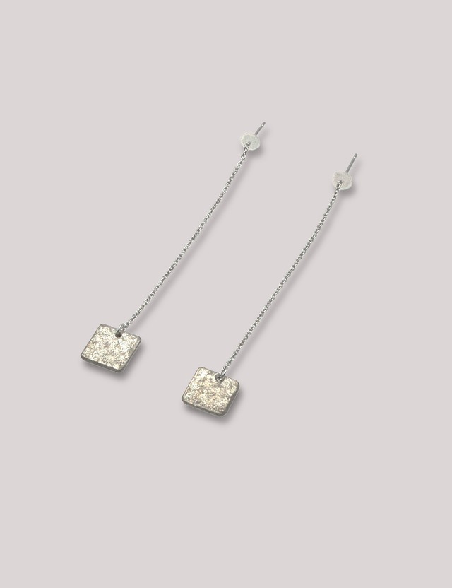 TIN BREATH ピアス 10x10mm シルバー