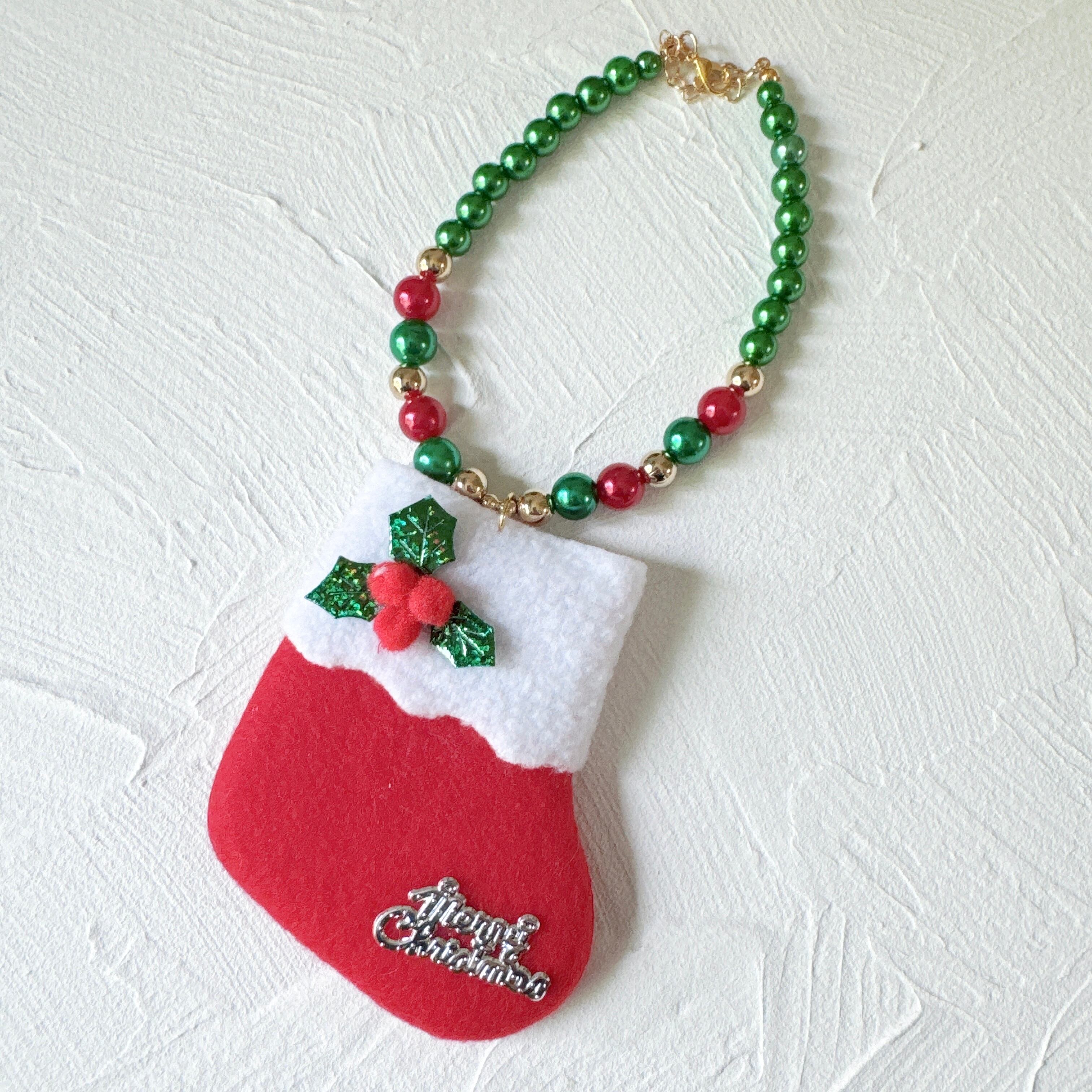 クリスマス*クリスマスブーツネックレス