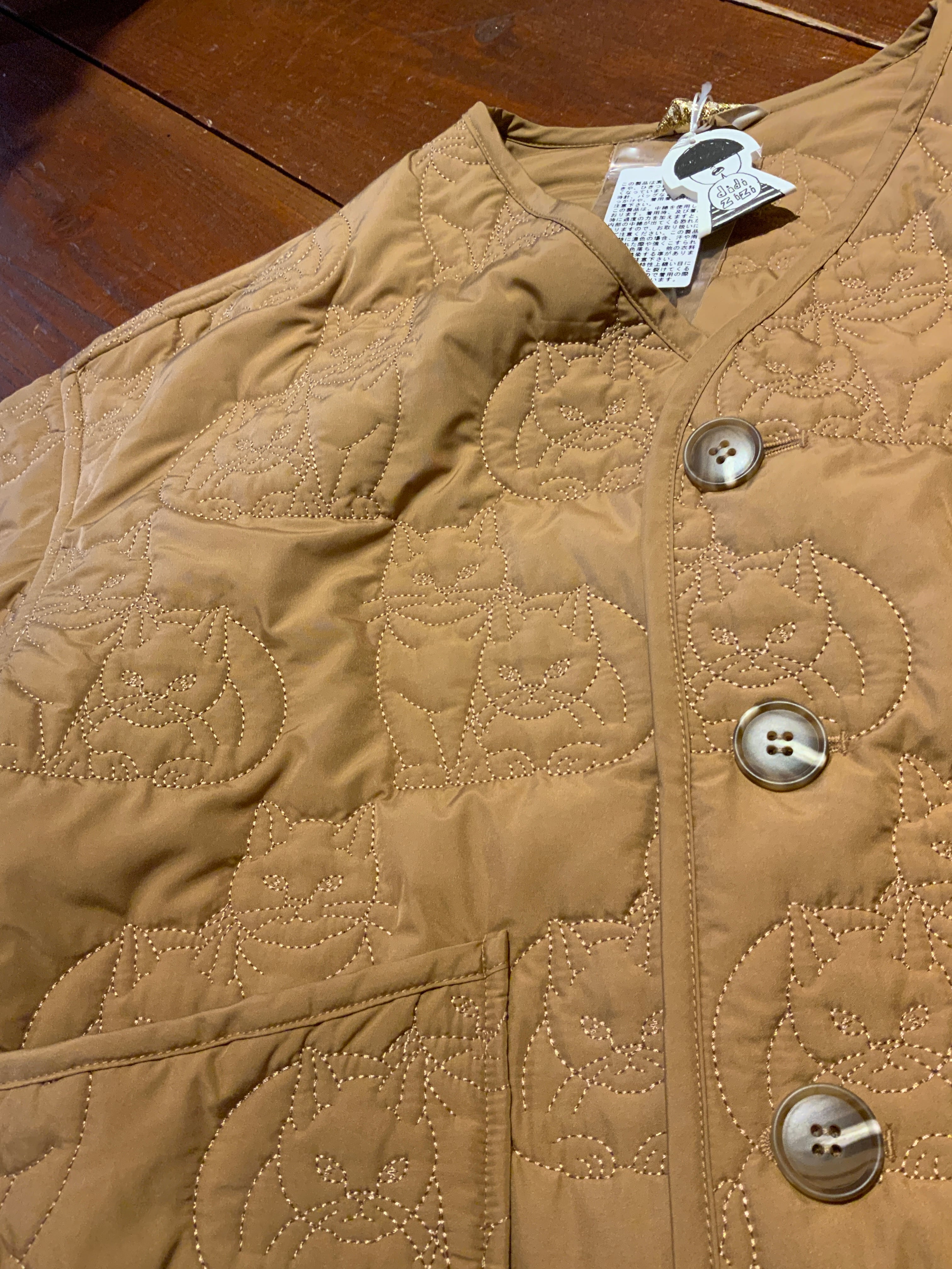 didizizi】猫キルティングジャケット/チャ | つなぐ