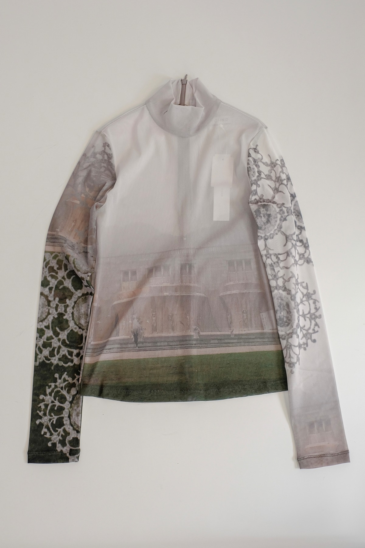 YOHEI OHNO】Graphic Mesh Top | puzzle 