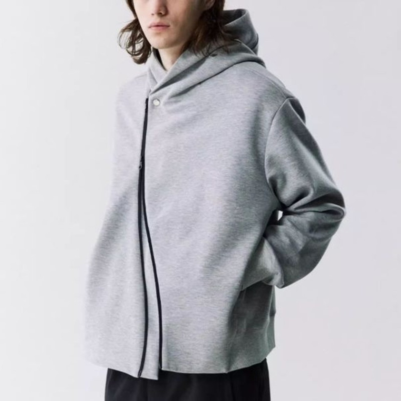 Asymmetrical Long Sleeve Oversized Zip-Up Parka ◇H0845