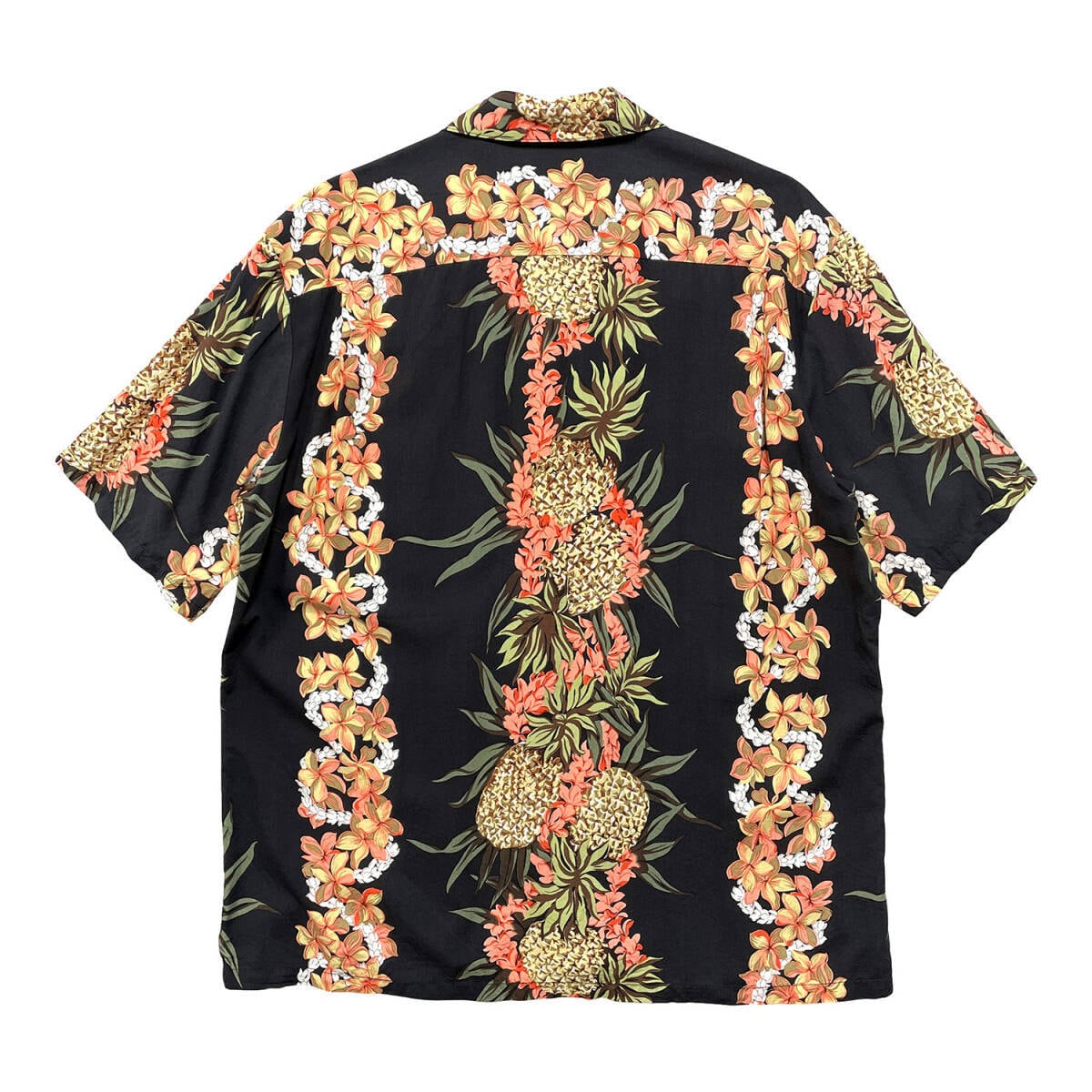 90s Jams World パイナップル柄アロハシャツ USA製 XL USA 古着 ハワイ製 90S Hilo Hattie レーヨン 開襟 ヴィンテージ