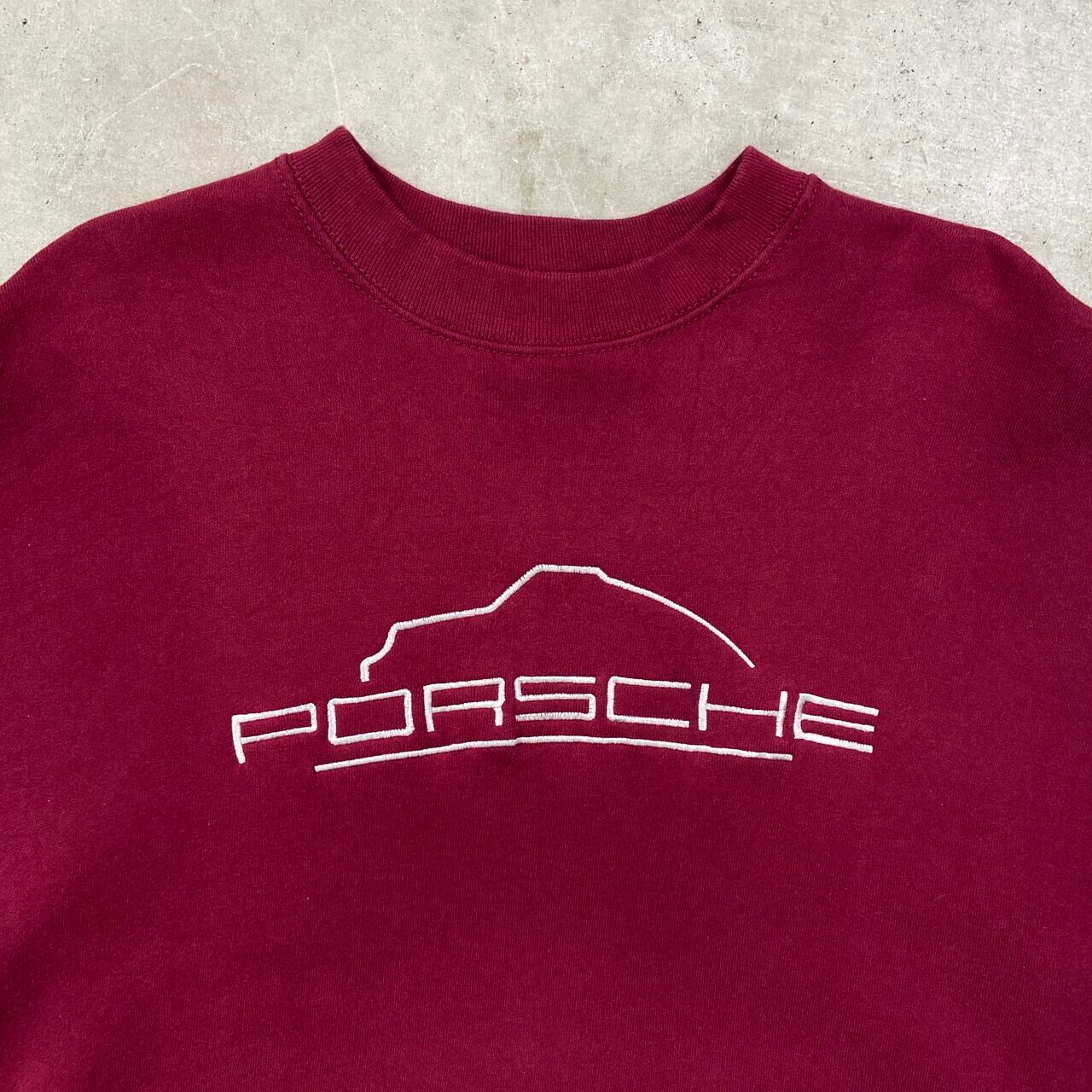 90年代 USA製 PORSCHE ポルシェ スウェットシャツ 企業ロゴ刺繍 メンズ