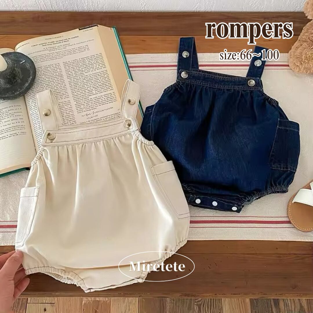 【取寄】オールシーズン着回せちゃう使い勝手抜群なサロペットロンパース