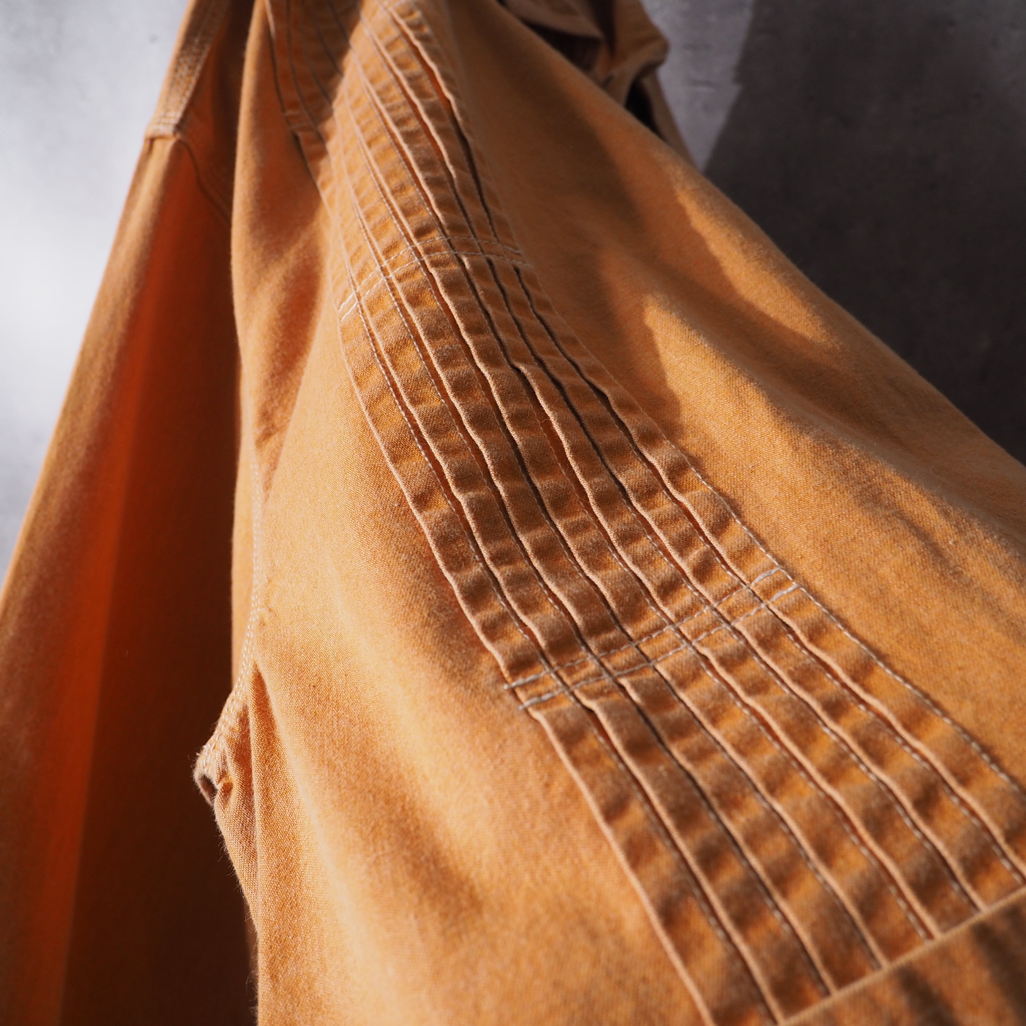 1990s " HAI SPORTING GEAR - ISSEY MIYAKE " Orange Pleats Design Vintage Loose Jacket