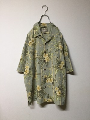 総柄 アロハシャツ 半袖 ボタニカル