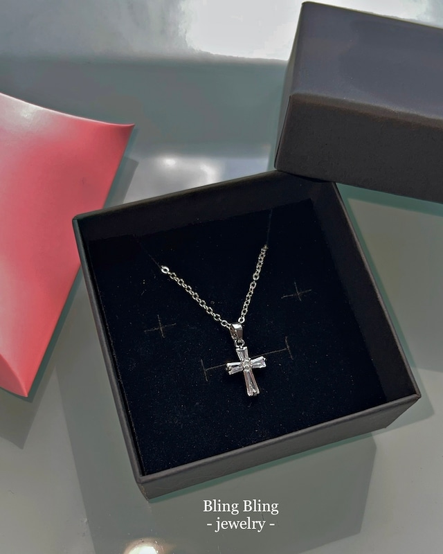 《CZ diamond》Small Durite Cross ネックレス／SIL