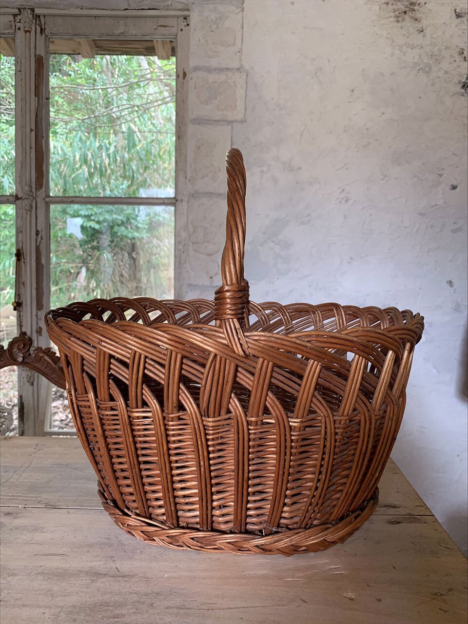 パニエ 籐 ラタン ライトブラウン | Brocante de La Cocotte パニエ 籐 ラタン ライトブラウン | Brocante de La Cocotte