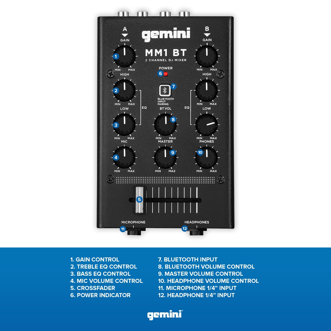 Gemini Sound GEMINI (ジェミナイ) Bluetooth 接続機能搭載 DJ