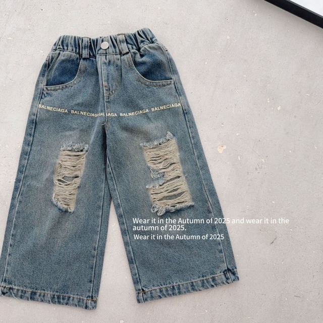 kids ダメージデニムパンツ